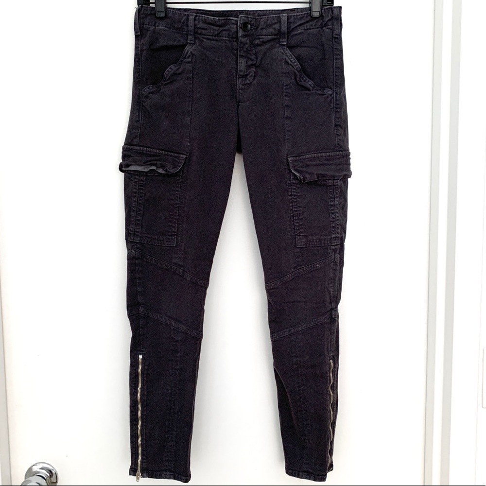 J brand grey cargo cropped pants